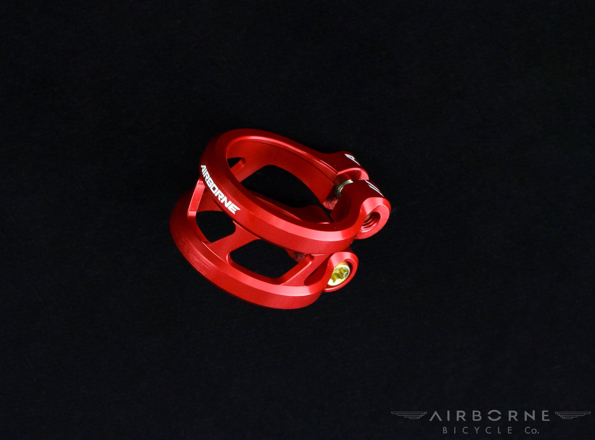 Airborne // 34.9mm CNC 6061 Aluminum, 2 Bolt Seat Collar, Red